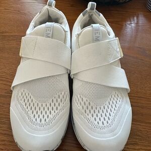 White Athletic Sneakers with Straps